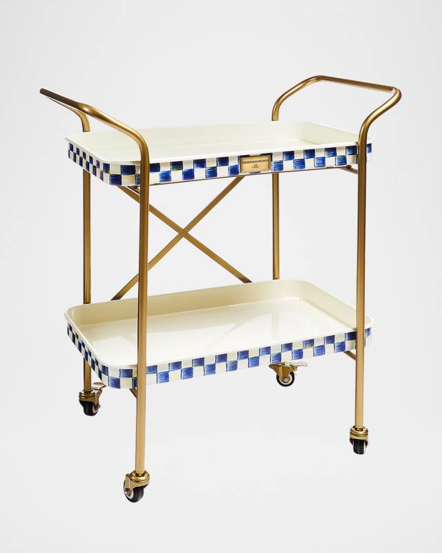 Royal Check 2-Tier Kitchen Cart